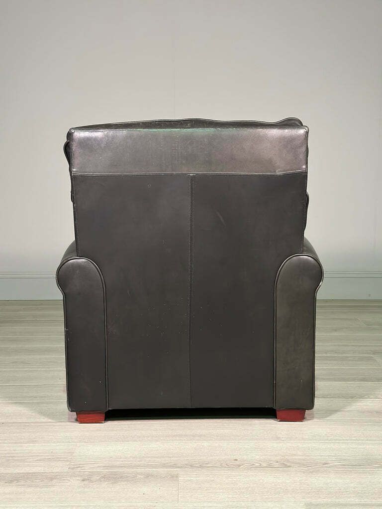 photo furniture Black Leather Danish Armchair C.1980’s