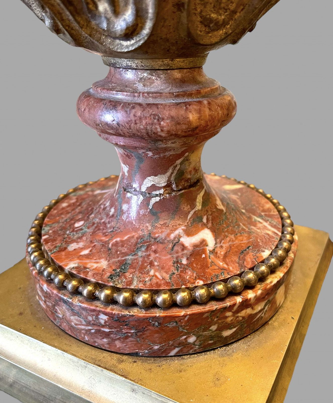 A Very Fine Pair Of French Marble And Ormolu Lamps photo vintage