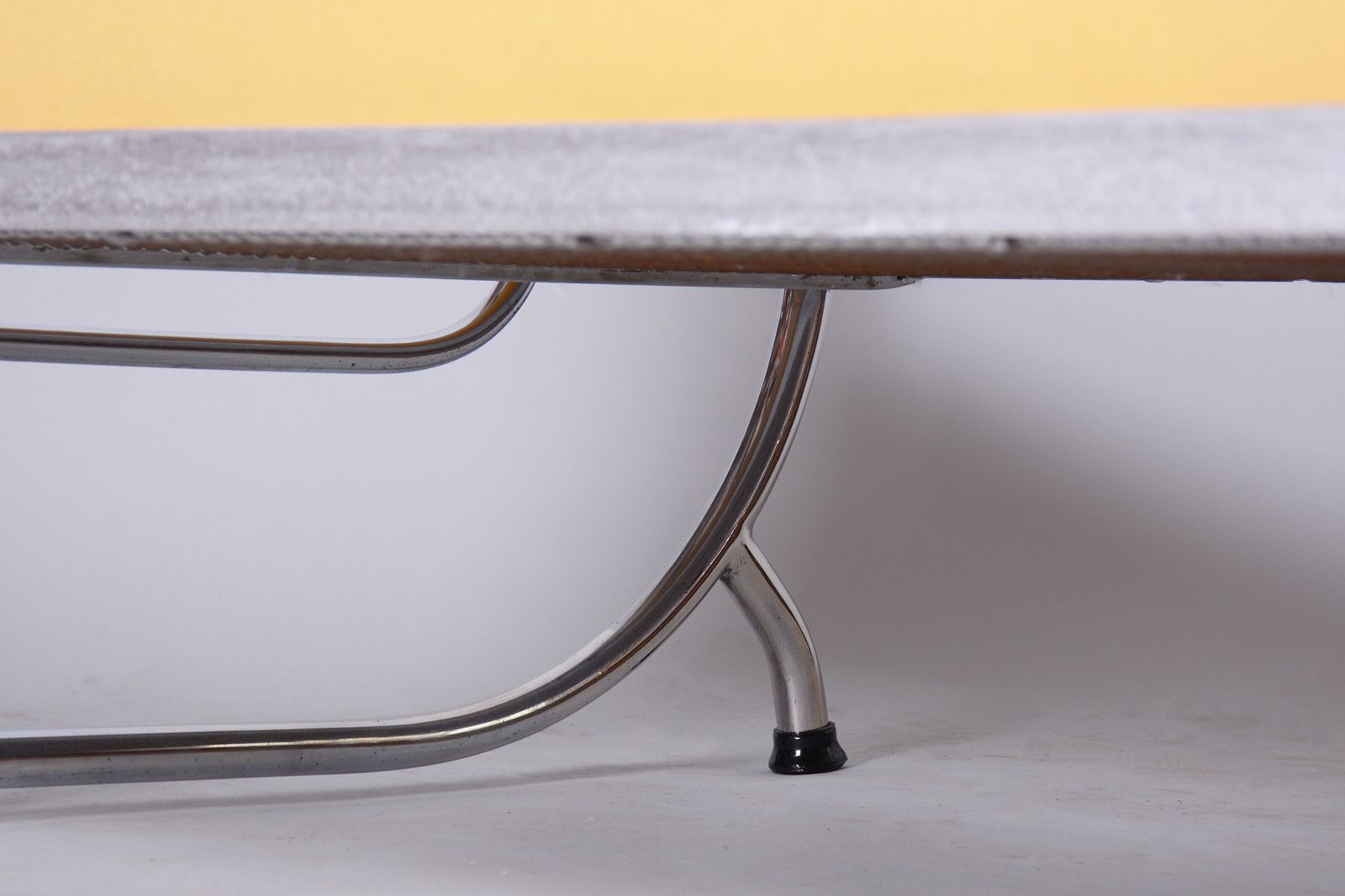 Fully Restored Bauhaus Yellow High Quality Leather Tubular Chrome Sofa, Robert Slezák, Czechia, 1930s photo buy
