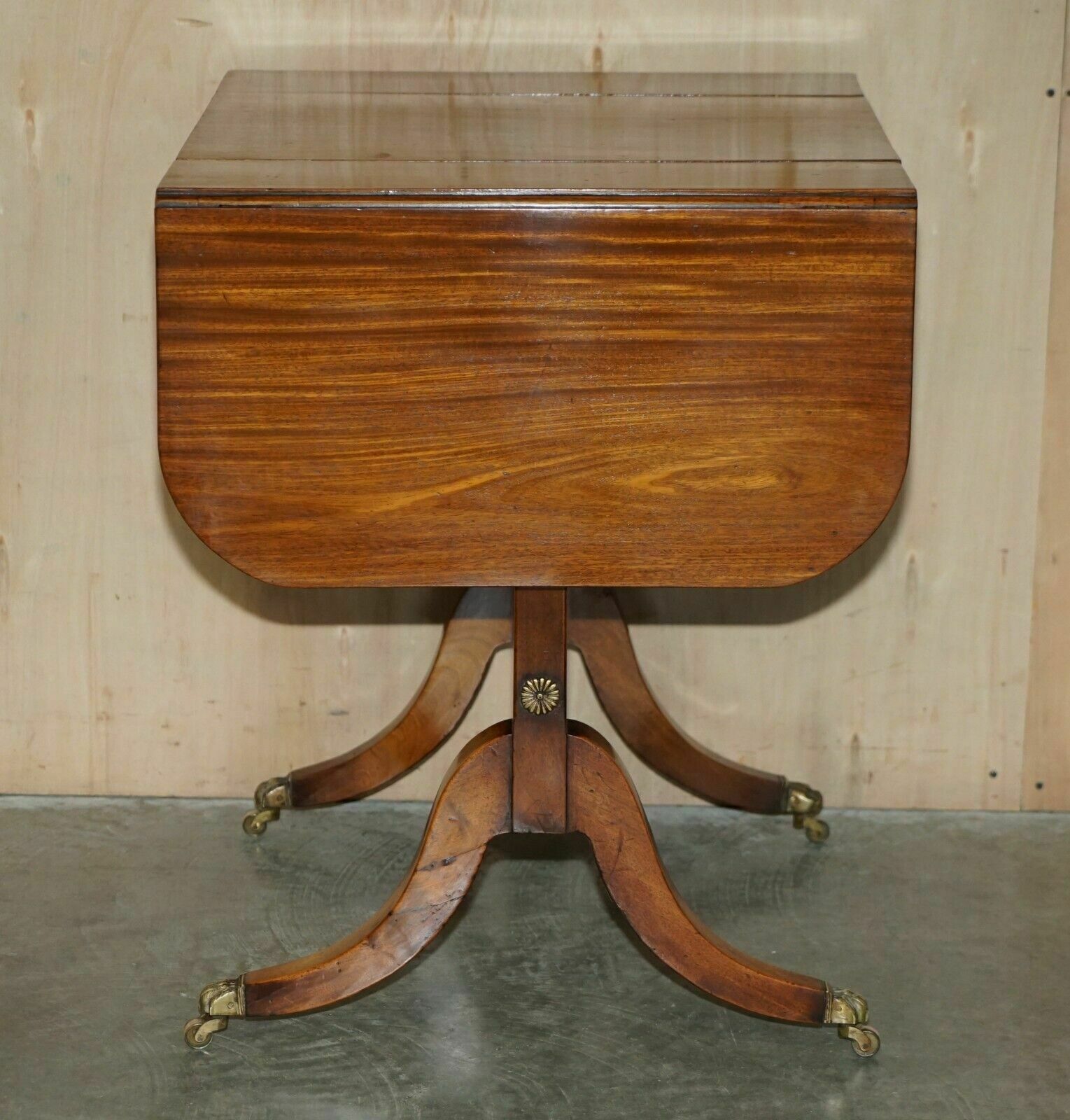photo vintage Fully Restored Extending Antique Regency Sofa Table Inc Chess Board & Backgammon
