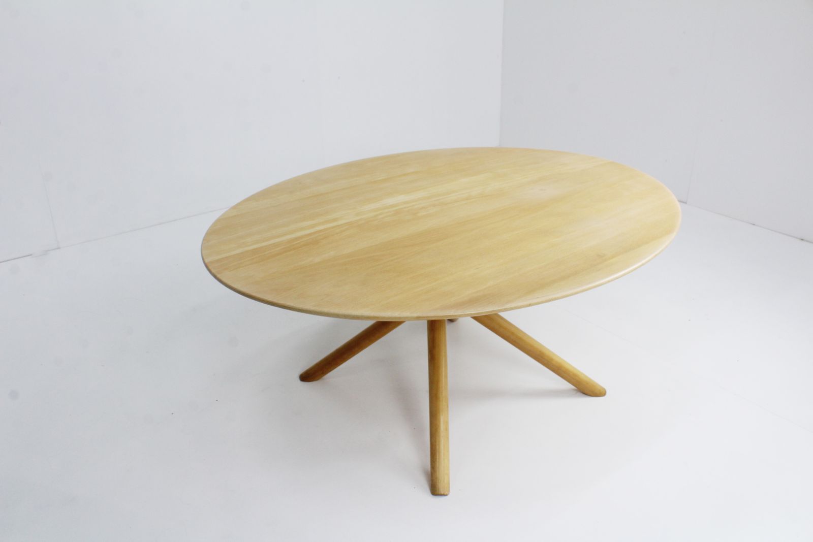 Vintage Solid Wood Oval Coffee Table photo Furniture