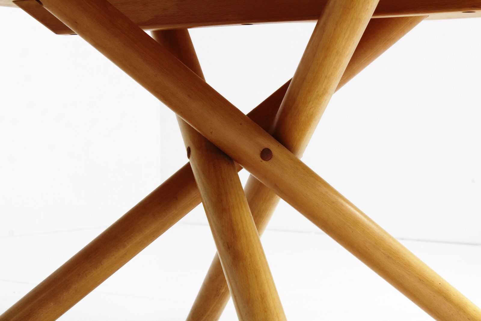 photo for sale Vintage Solid Wood Oval Coffee Table
