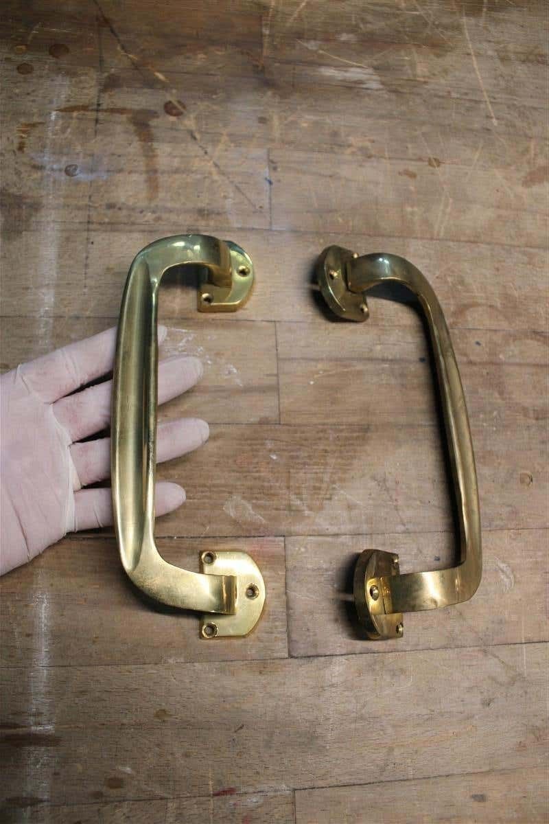 Pair Of Mid Century Italian Solid Brass Handles, 1950s photo buy