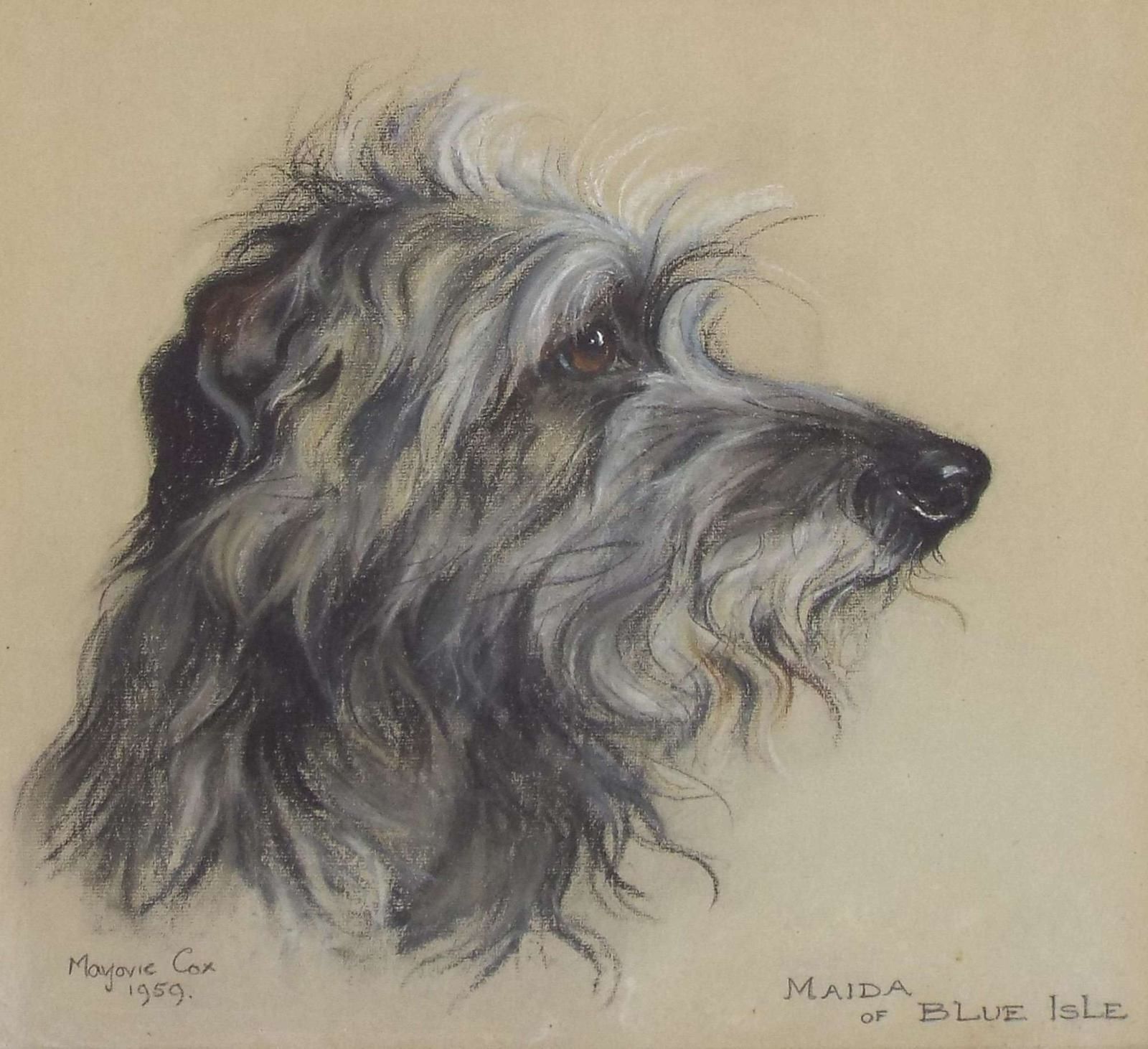 Marjorie Cox, "Maida Of Blue Isle: Study Of A Deerhound" photo furniture