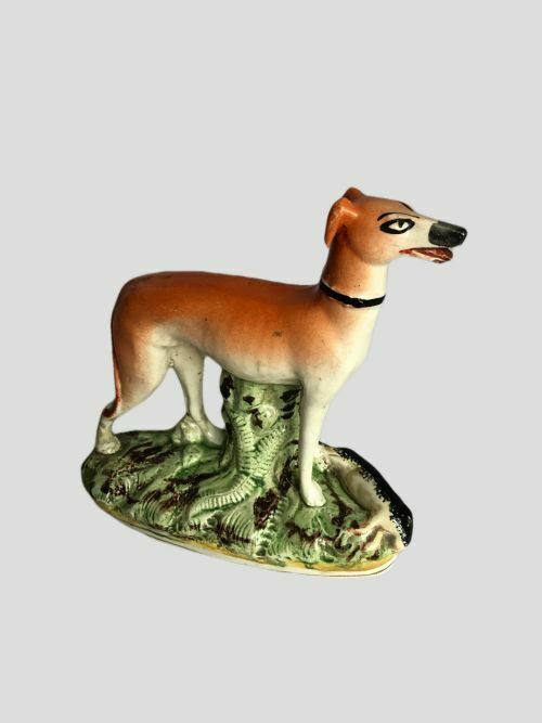 Victorian Staffordshire Figure Of A Greyhound Dog photo furniture