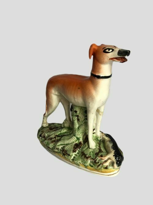 Victorian Staffordshire Figure Of A Greyhound Dog photo Home Decor