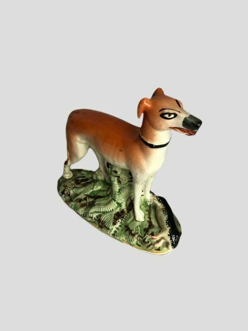 Victorian Staffordshire Figure Of A Greyhound Dog photo 185.0