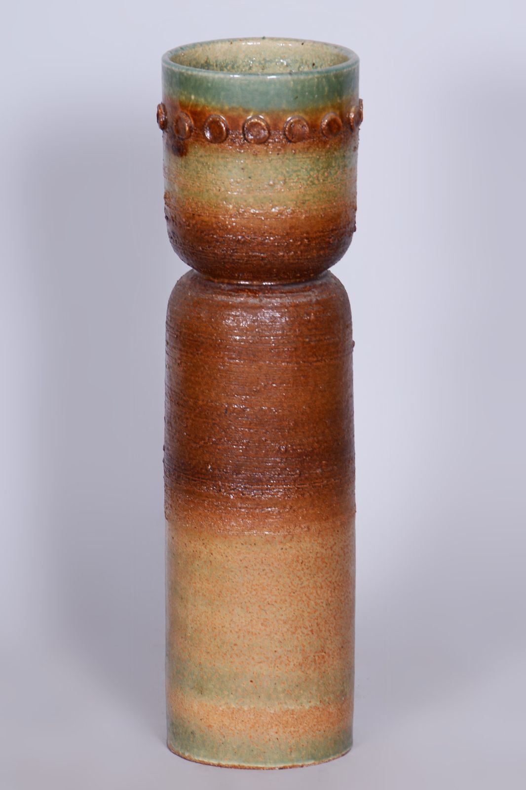 Original Mid Century Vase, Glazed Ceramics, Czechia, 1950s