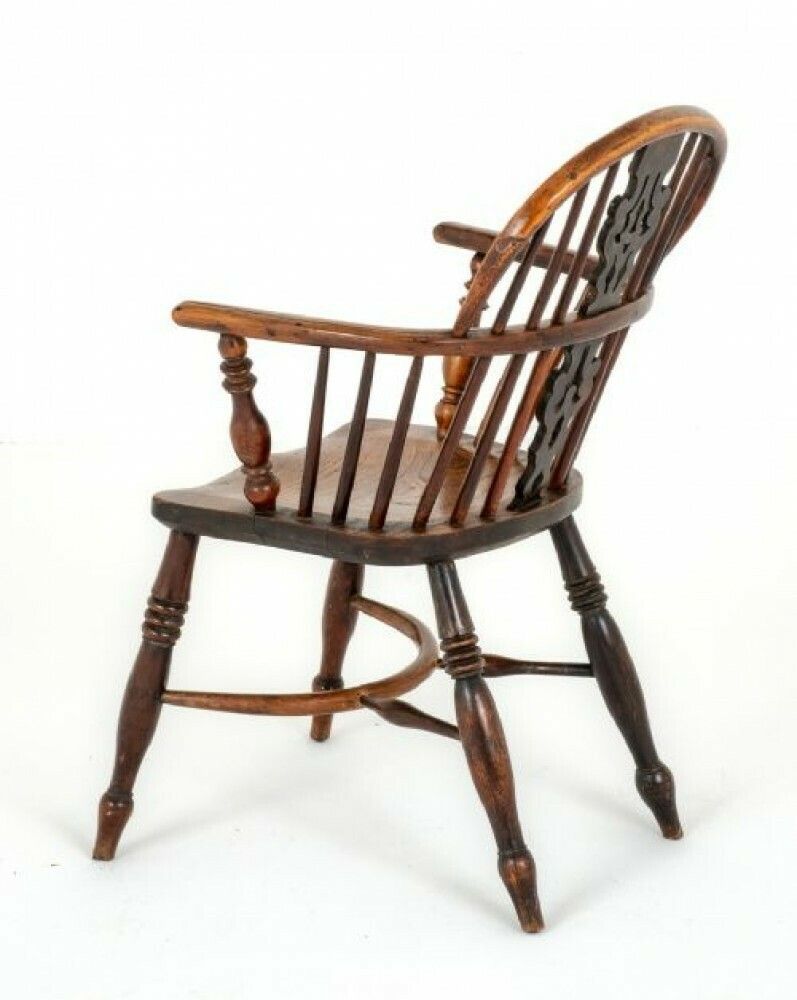 Elm Windsor Chair Georgian Farmhouse 1800 photo for sale