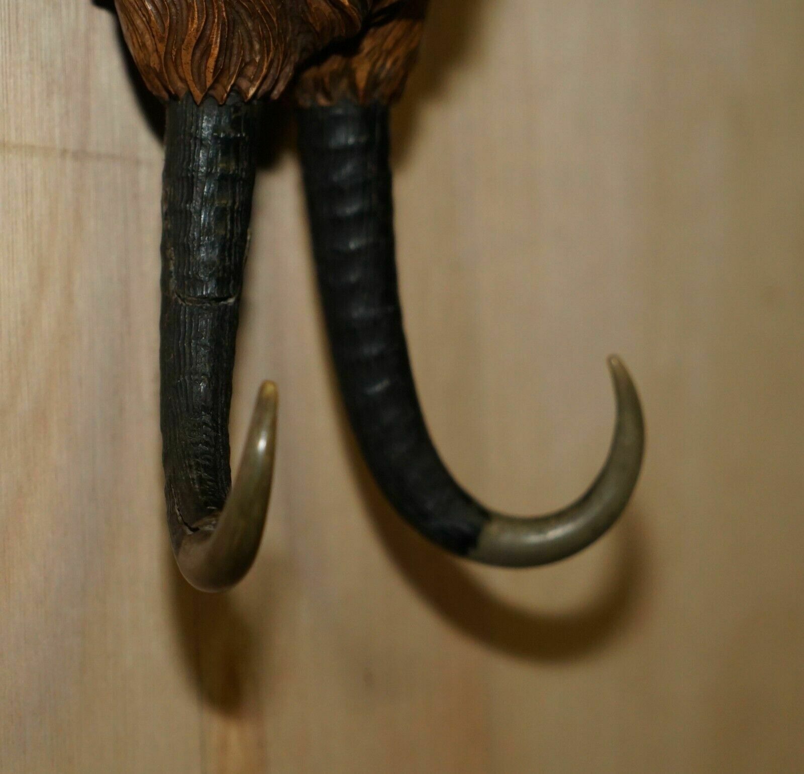photo for sale Antique Musical Circa 1880 Black Forest Hand Carved Fox Whip Hook Glass Eyes