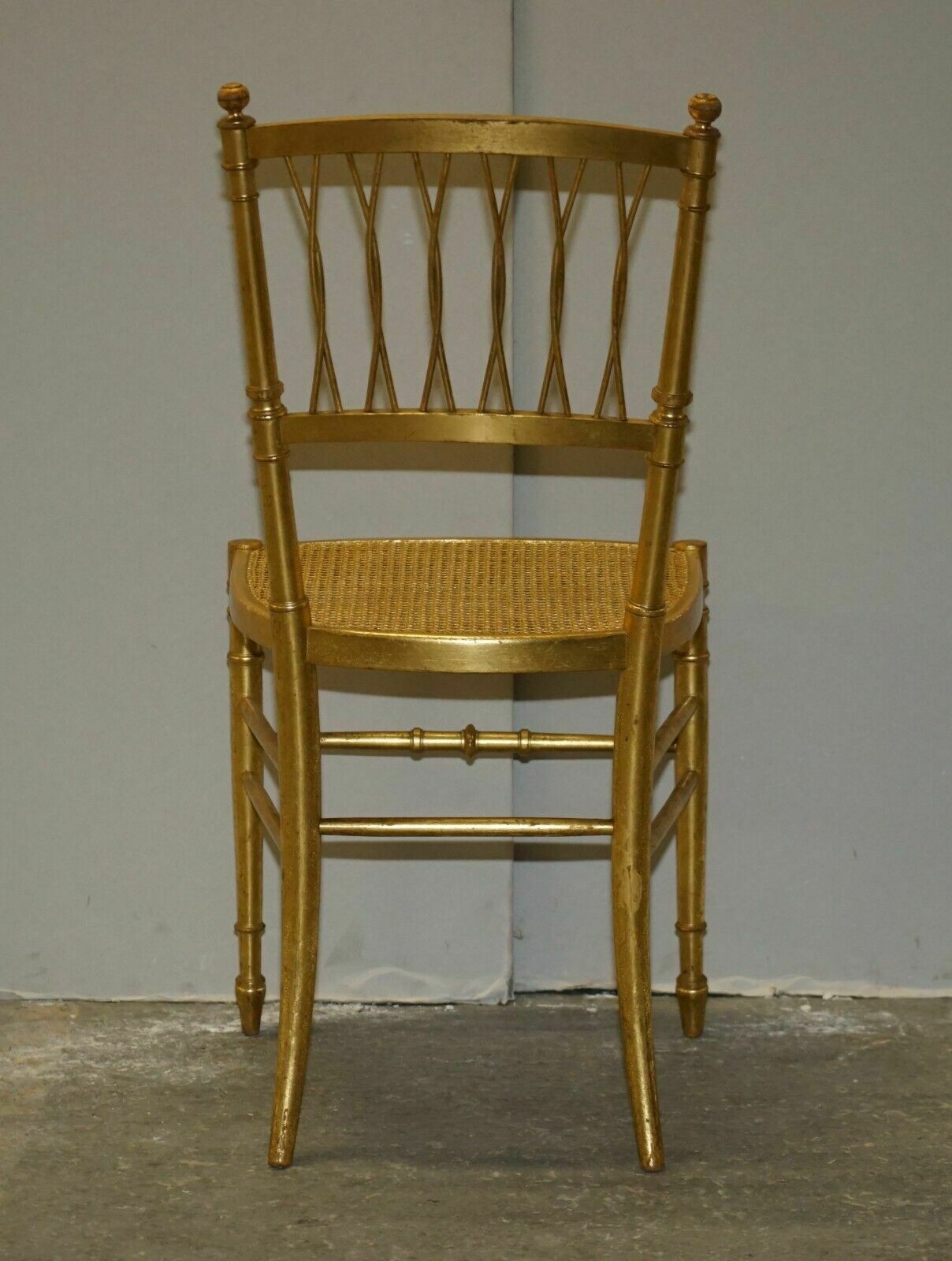 1950.0 1 Of 30 Antique Lady Diana's Family Spencer House Giltwood Bergere Banque Chairs photo