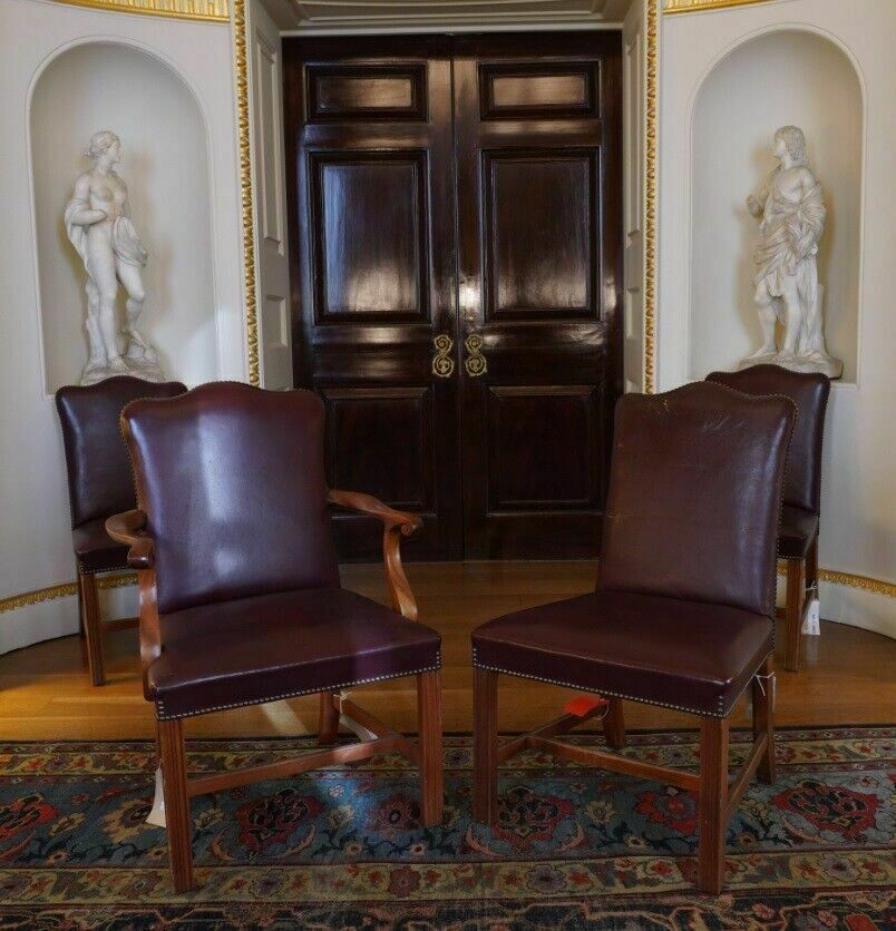 Pair Of Leather Office Chairs From Princess Diana's Family Estate Spencer House photo furniture
