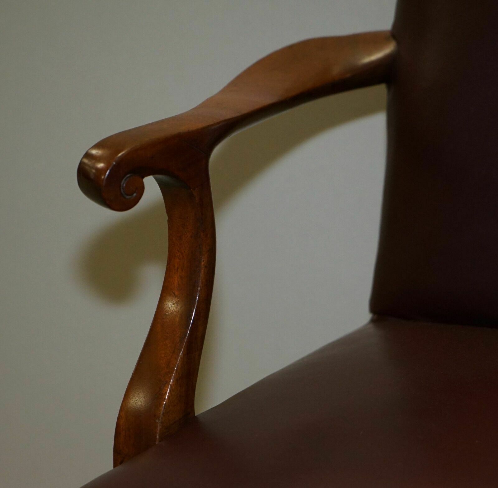Leather Carver Office Chair From Princess Diana's Family Estate Spencer House photo vintage