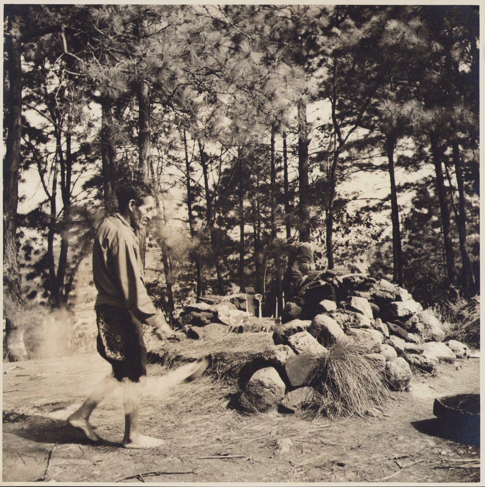 Hanna Seidel Guatemala, Woods, Man, Black And White Photography, Ca. 1960s