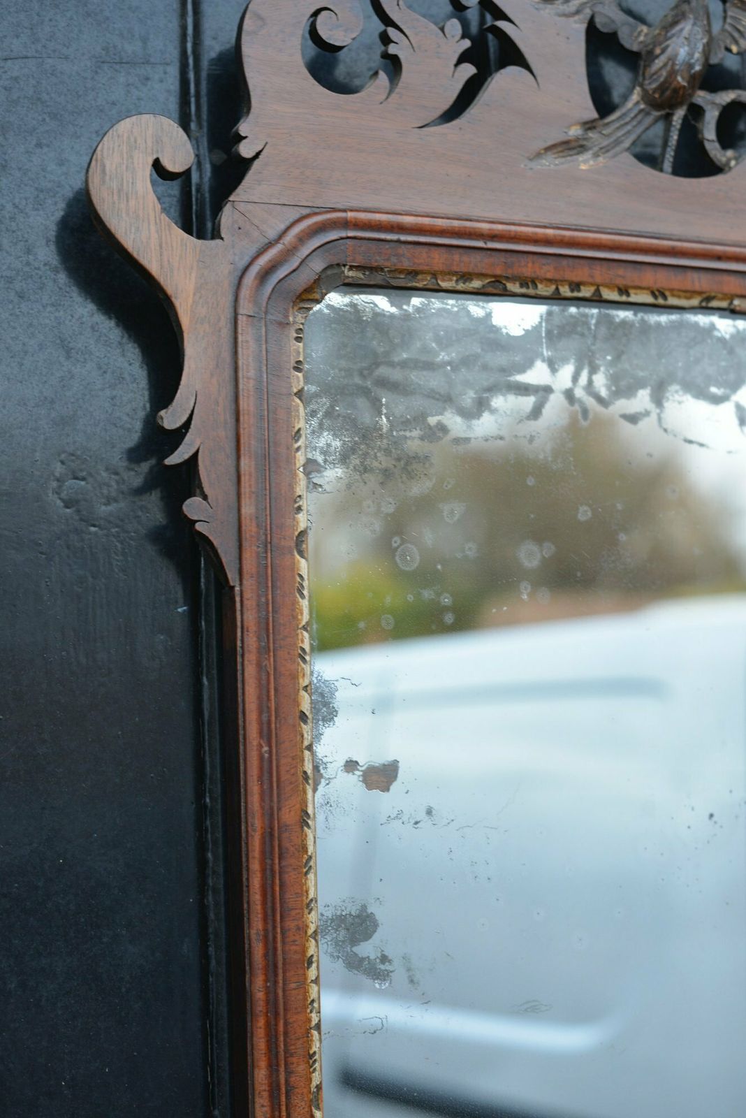 A 19th Century Swansea Mirror With Mercury Plate   C.1840 photo vintage