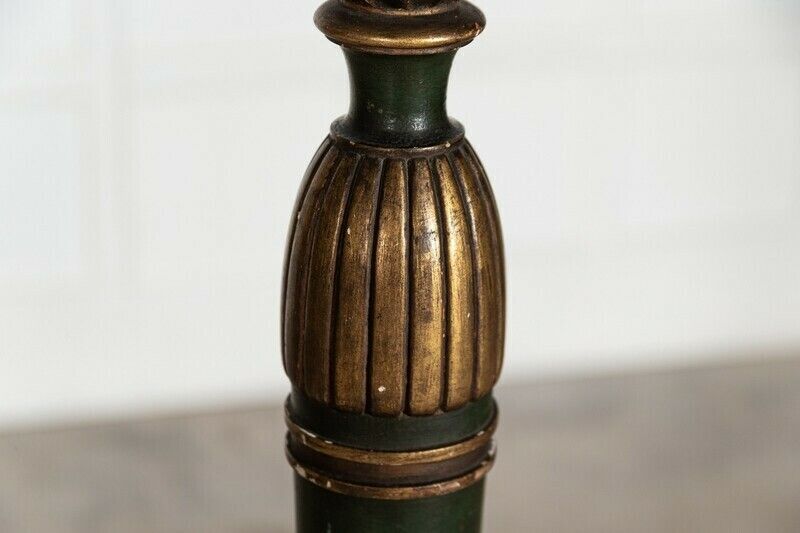 Lighting 19thc French Gilt & Green Painted Floor Lamp photo