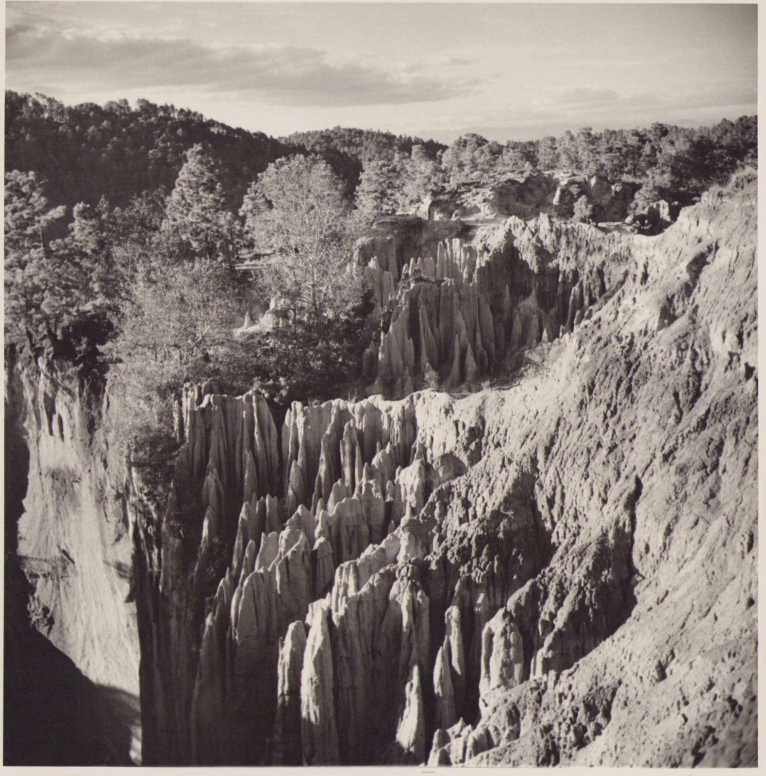 Guatemalan Landscape, Black And White Photograph, Ca. 1960s,