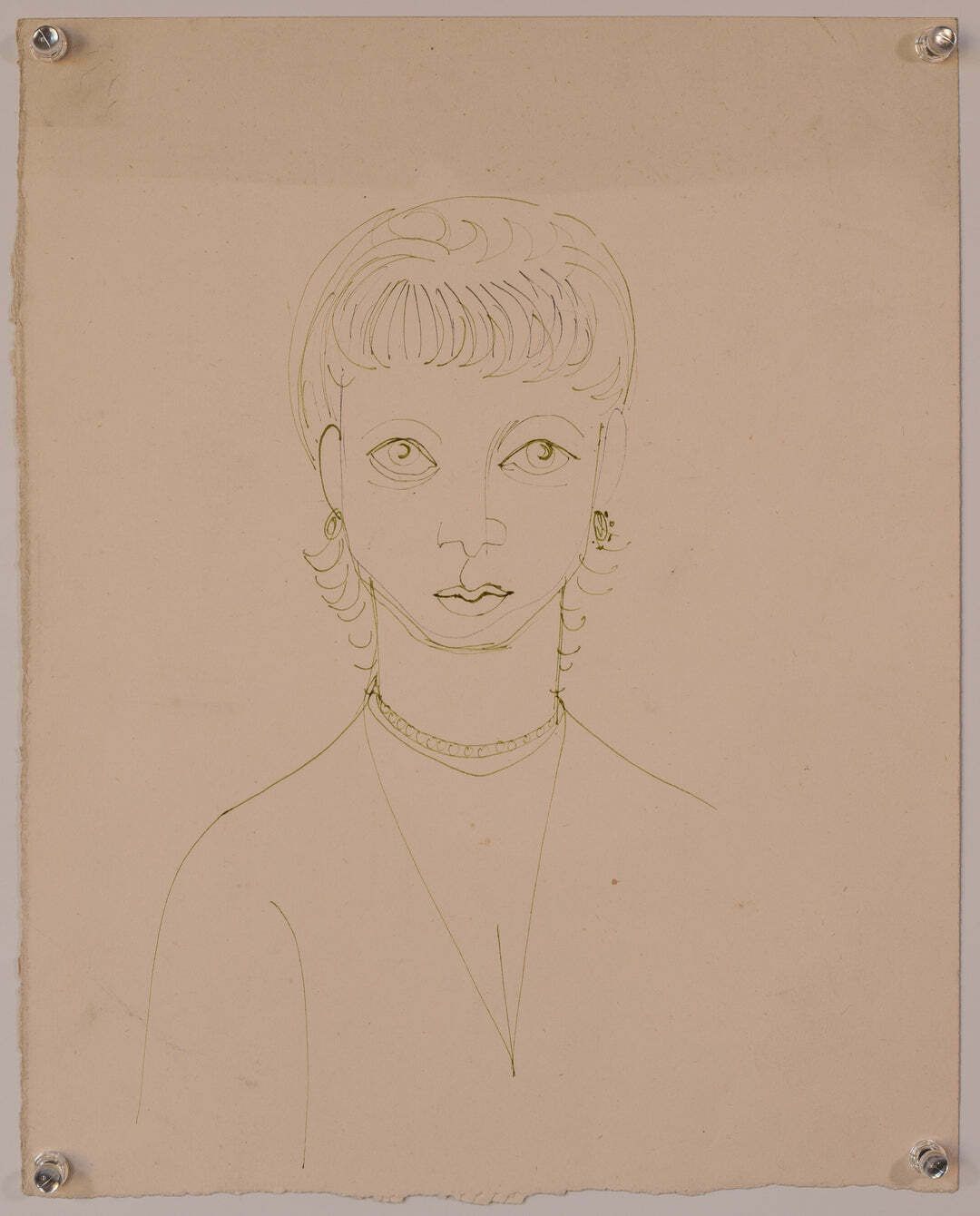 Minimalist Study Of A Lady. Follower Of Francis Newton Souza