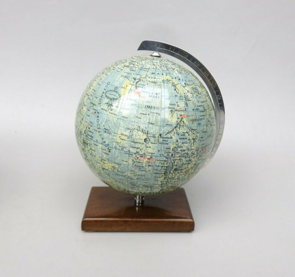 Earth & Moon Globes From Columbus Publishing House, 1960s, Set Of 2 photo buy
