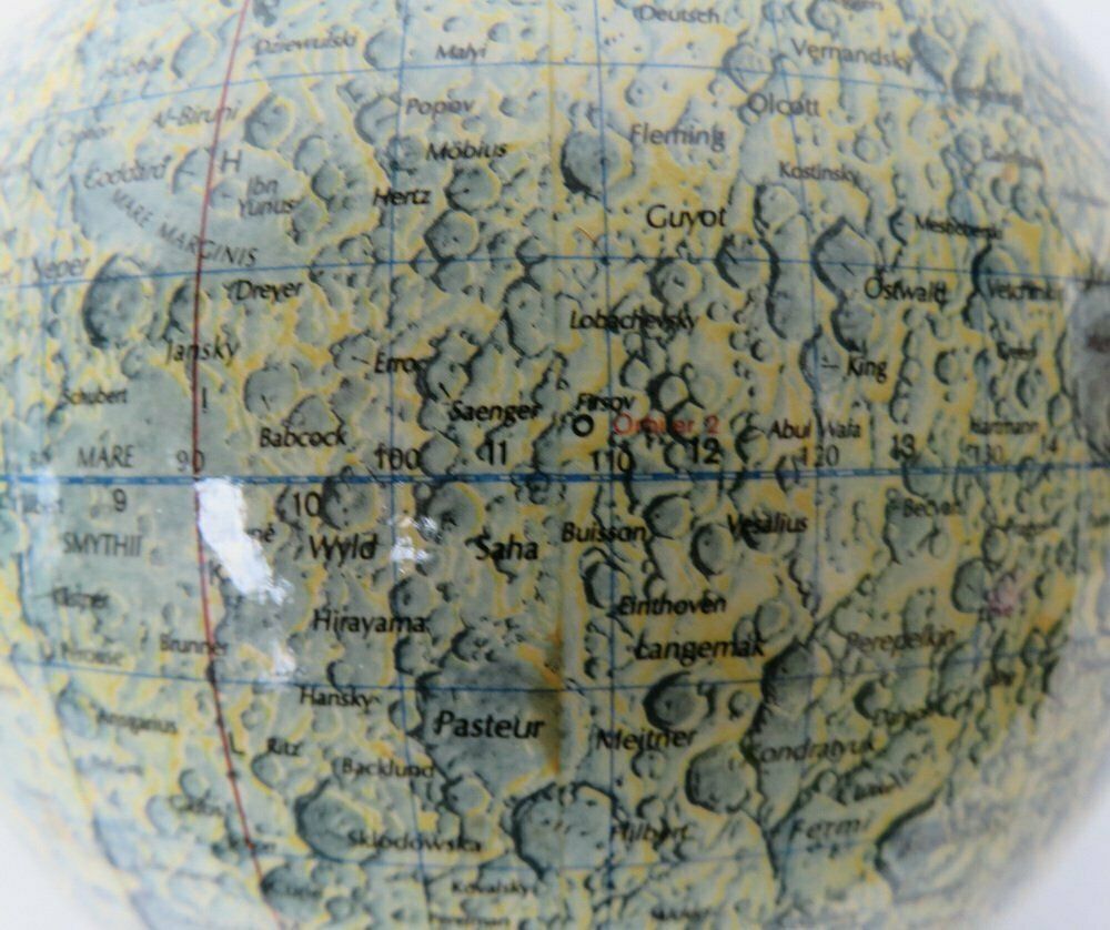 2941.85 Earth & Moon Globes From Columbus Publishing House, 1960s, Set Of 2 photo