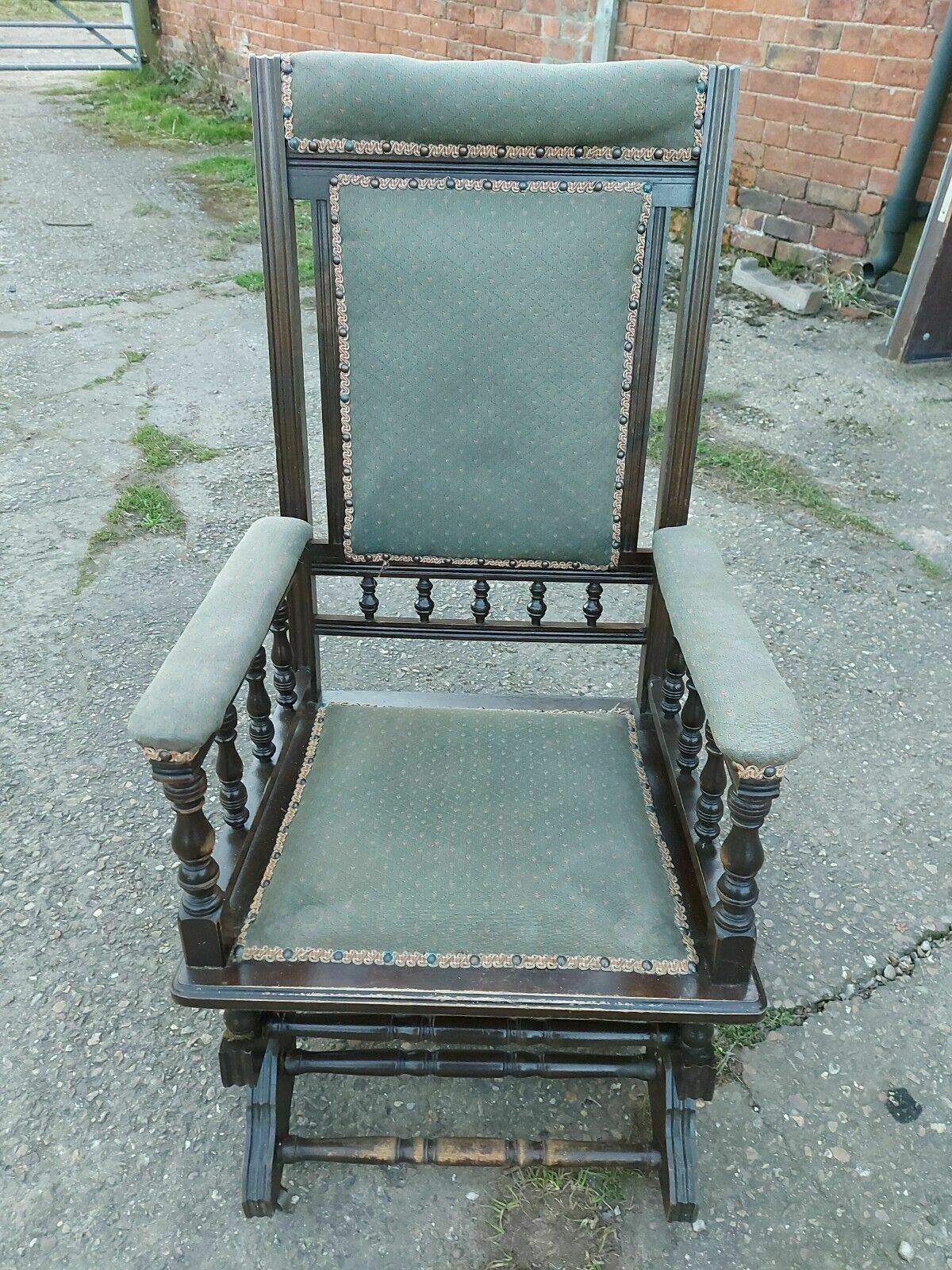 Antique Victorian Sprung Rocking Chair photo for sale