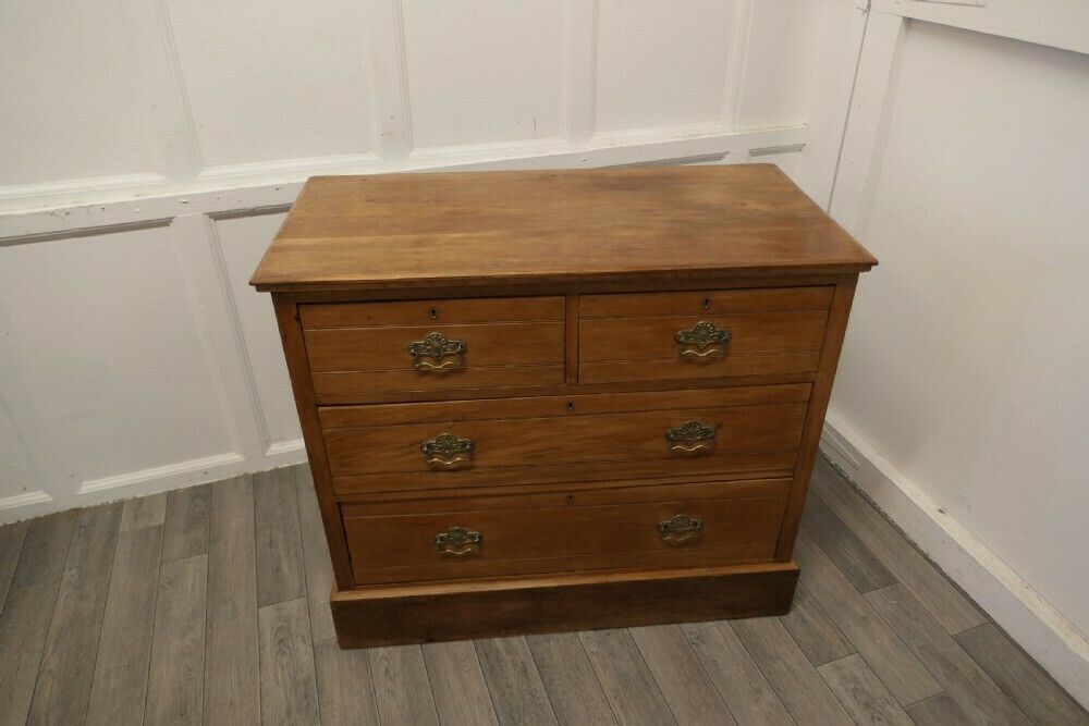 Arts And Crafts Golden Walnut Chest Of Drawers photo furniture