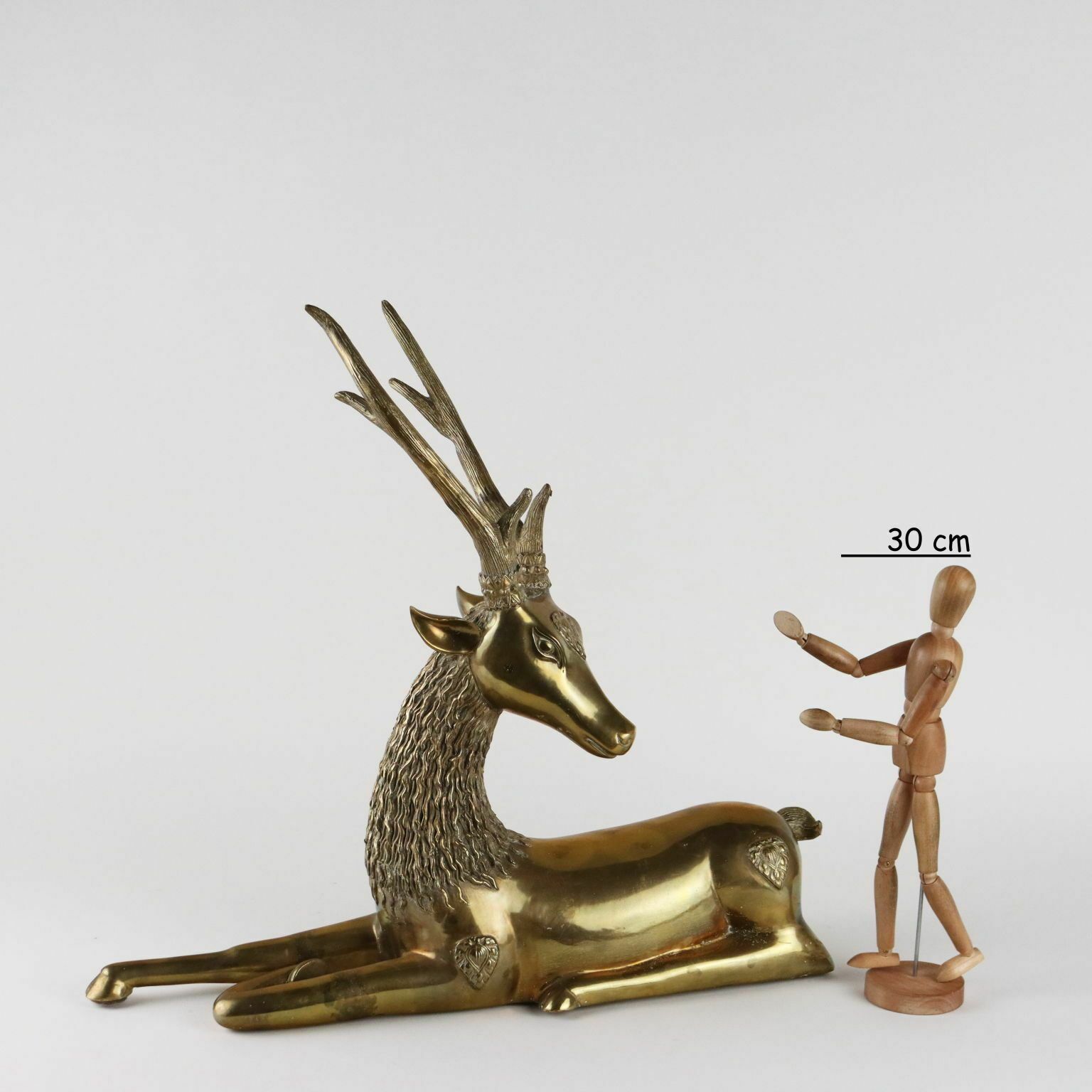 Deer Brass Sarreid Hollywood Regency Europe 1970s photo furniture