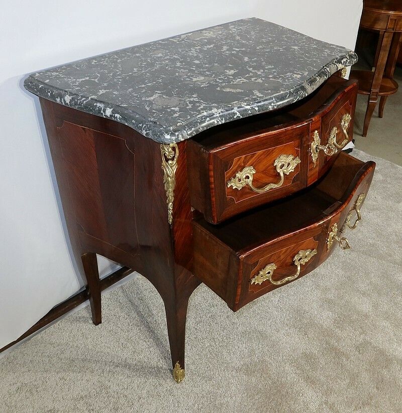 Small Tomb Commode In Precious Wood, Louis XIV / Louis XV Transition – 18th Century photo Furniture