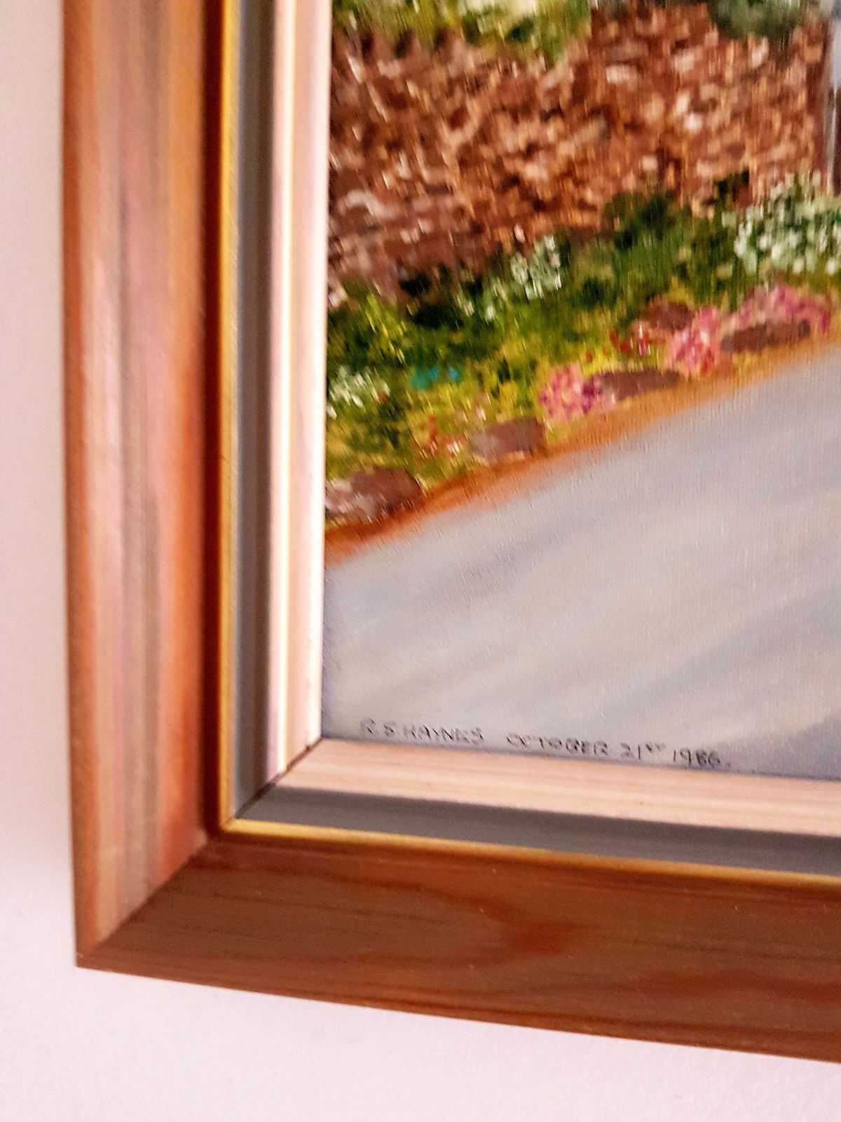 Oil On Canvas Painting Of A Cottage At Bossington, Somerset photo buy