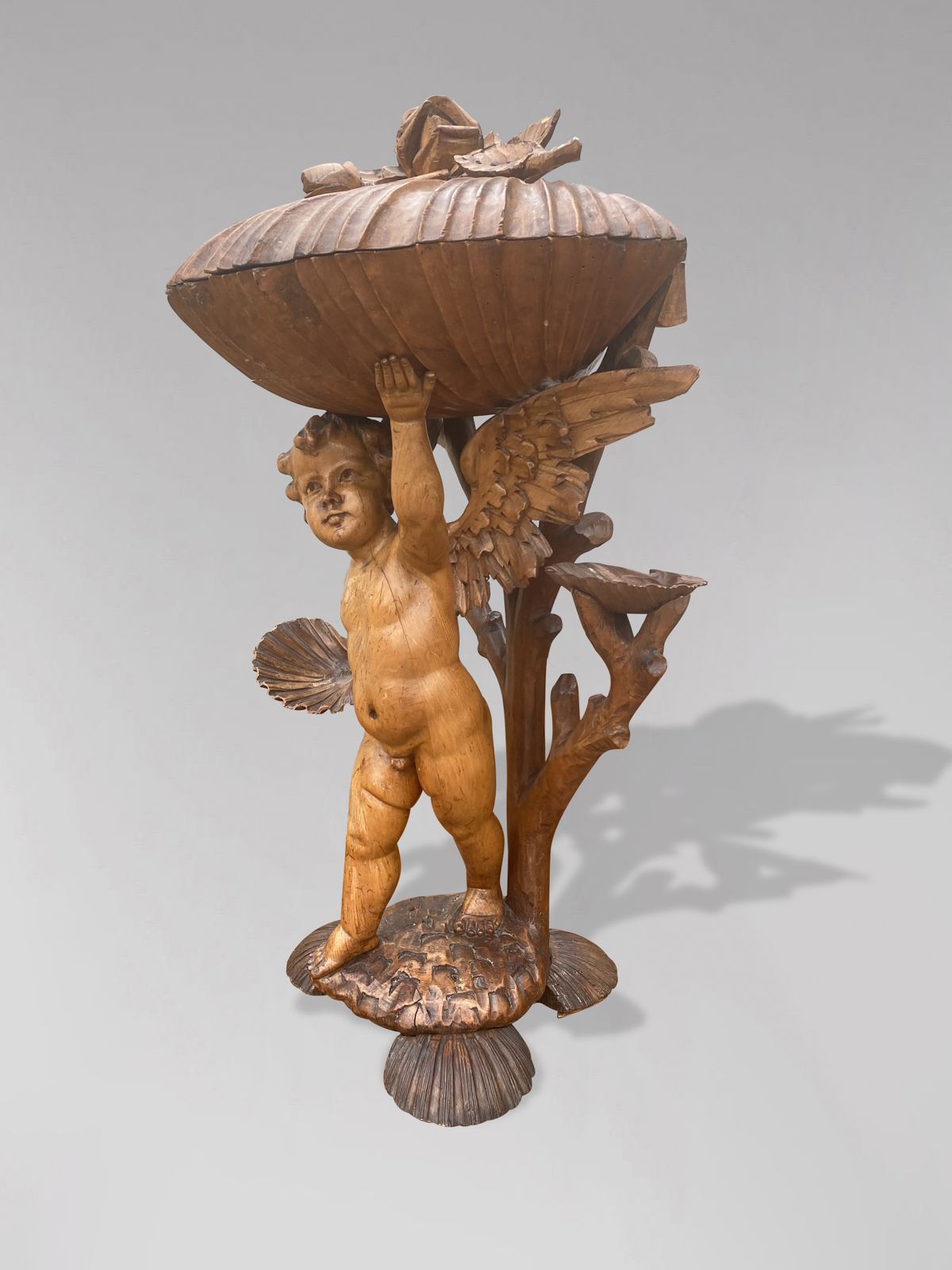 19th Century Italian Baroque Putti Statue photo for sale