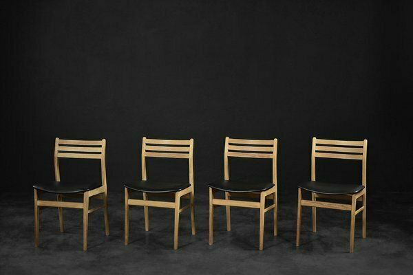 Mid Century Scandinavian Oak Dining Chairs From Sax Møbelfabrik, 1960s, Set Of 4