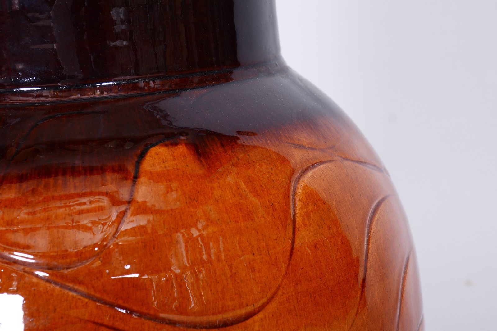 Mid Century Vase, Glazed Ceramics, Well Preserved Condition, Czechia, 1950s photo Home Decor