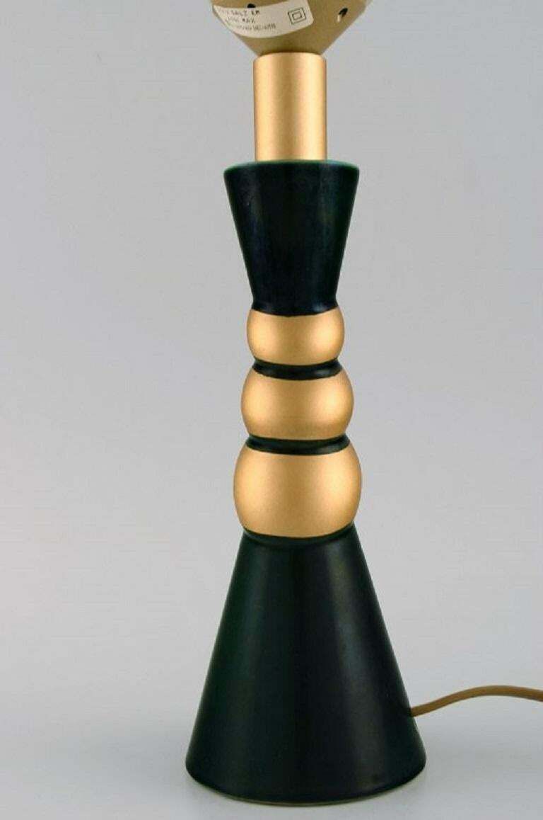 Le Dauphin, France, Two Table Lamps In Glazed Stoneware, 1960s/70s photo Lighting