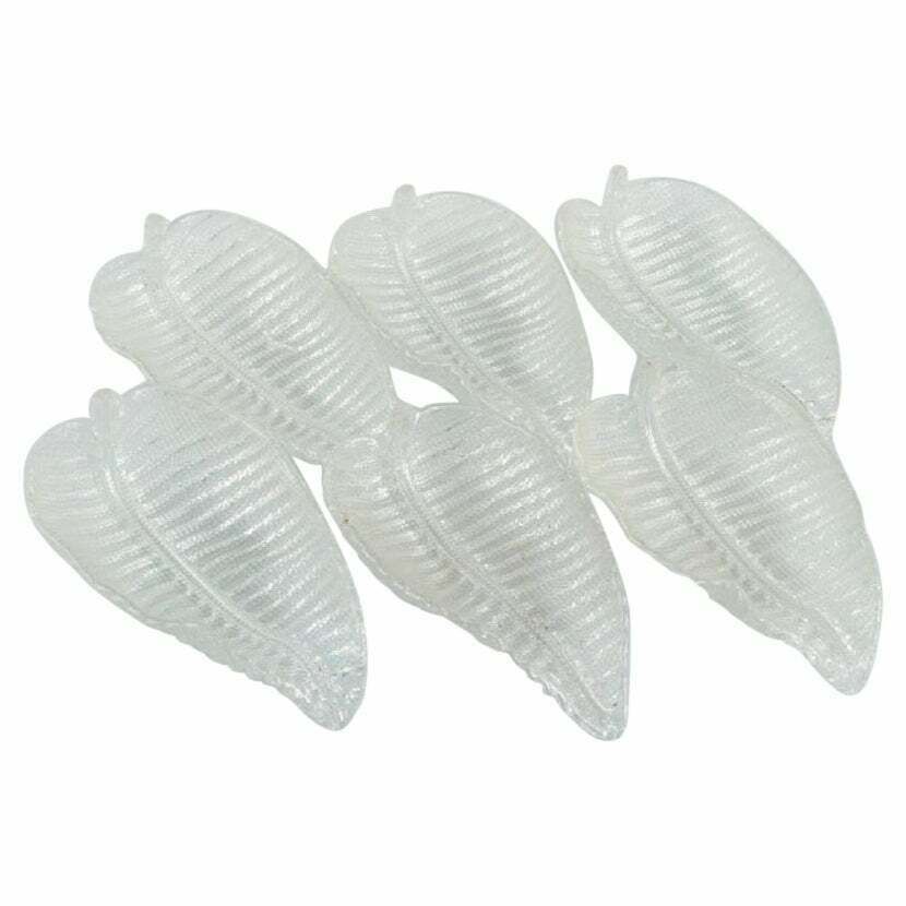 A Set Of Six Art Glass Leaf Shaped Bowls. Finland Approx. 1970s. photo 427.0