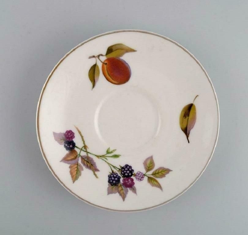 Royal Worcester, England. Evesham Porcelain Cup With Sugar Bowl And Cream Jug photo for sale