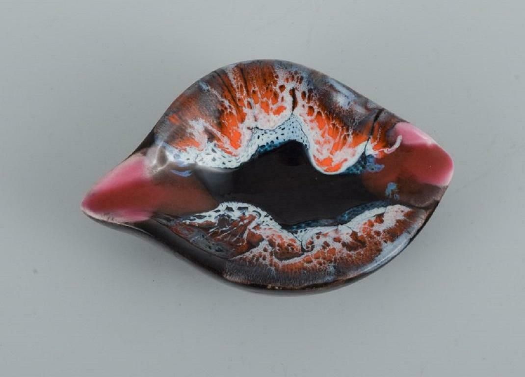 Vallauris, France, Three Ceramic Bowls In Brightly Coloured Glazes. 1960/70s. photo 273.0
