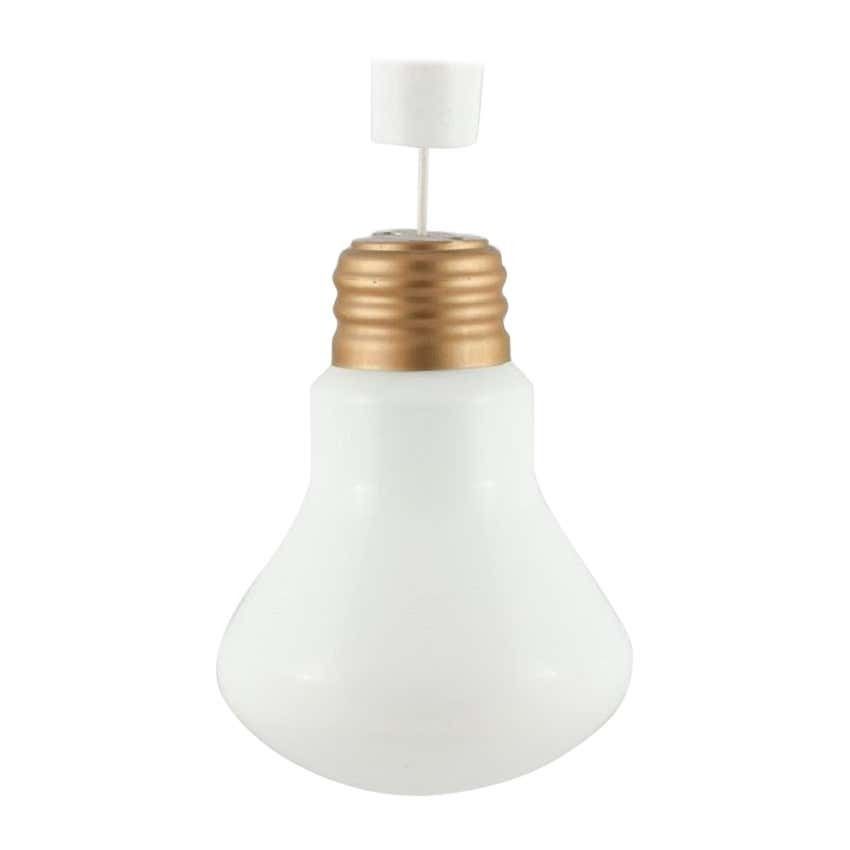 Light Bulb Shaped Ceiling Lamp In Frosted Glass And Metal, Ingo Maurer Style