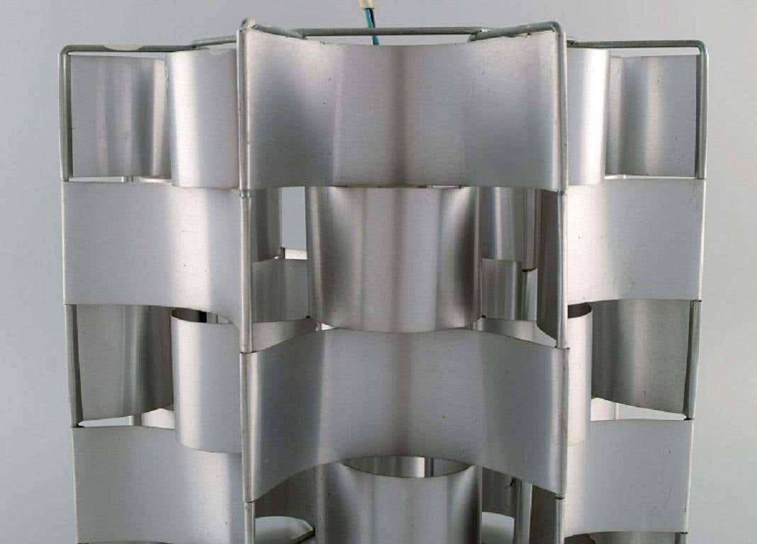 Max Sauze, French Designer, Aluminum Pendant, 1980s photo Lighting