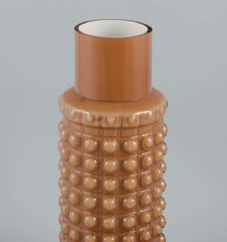Helena Tynell, Finnish Glass Artist, Large Modernist Glass Vase In Art Glass photo for sale