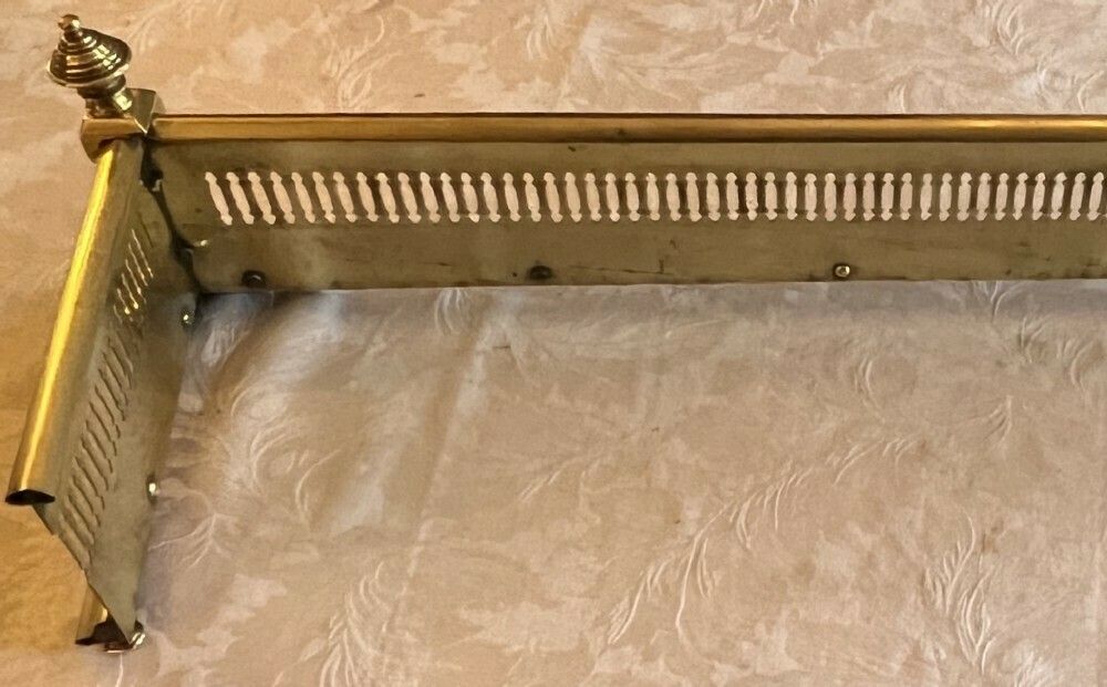 Victorian Brass Fender And Brass Fire Irons photo 468.0