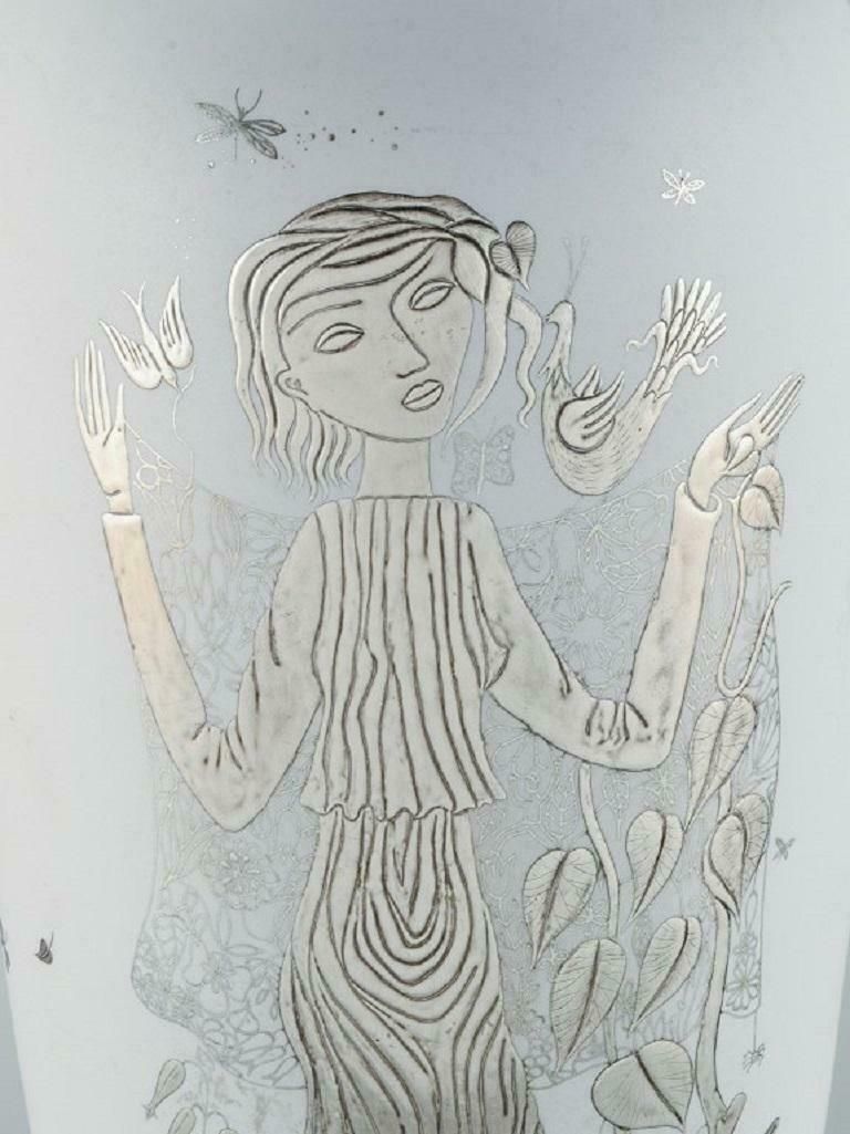 Stig Lindberg For Gustavsberg, Sweden. Large "Grazia" Ceramic Vase, Mid 20th C. photo Home Decor