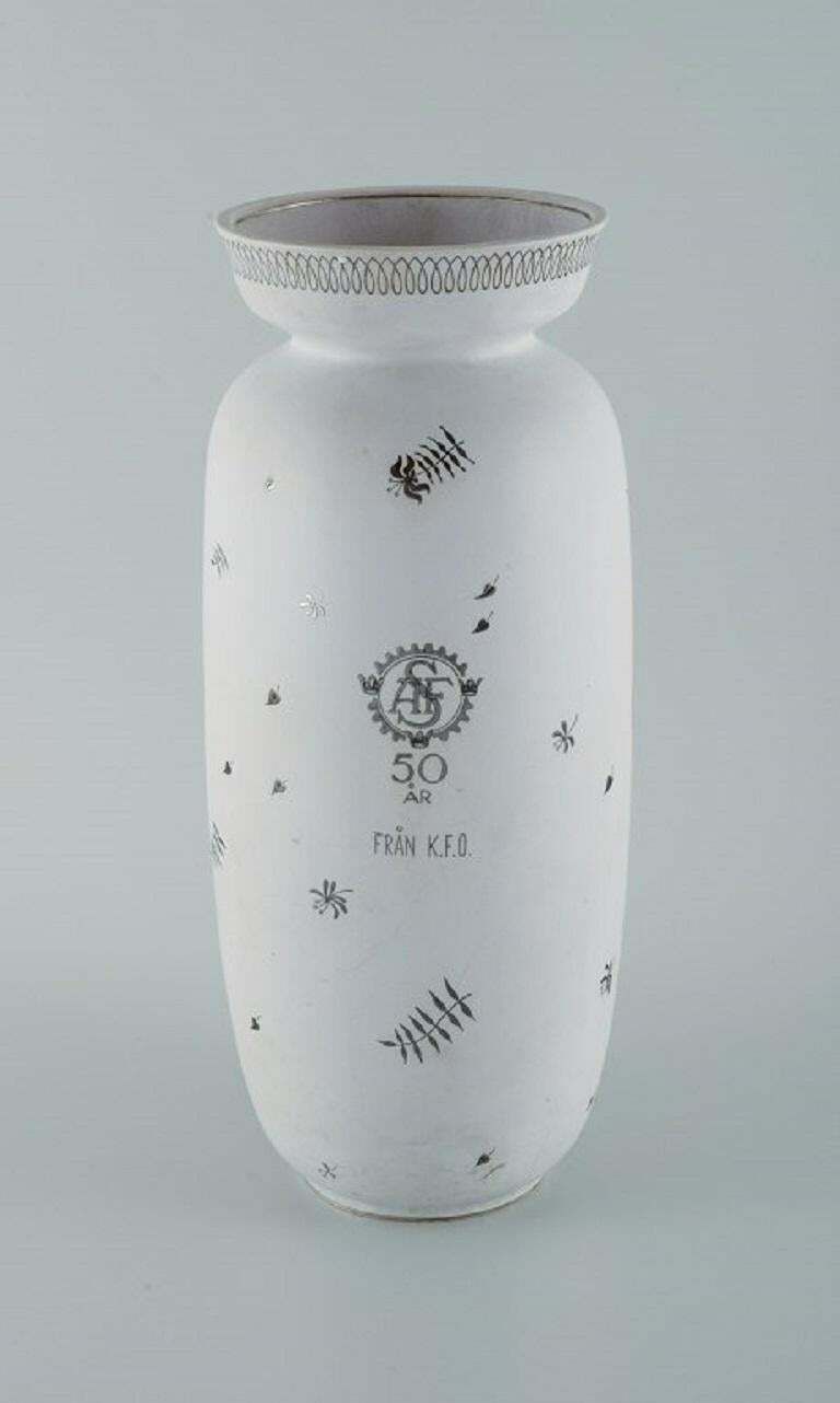Stig Lindberg For Gustavsberg, Sweden. Large "Grazia" Ceramic Vase, Mid 20th C. photo 1270.0