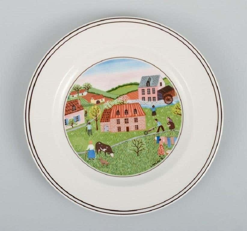Villeroy & Boch, Design Gérard Laplau, Set Of Six Porcelain Plates photo Home Decor
