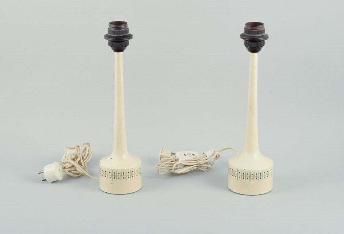 Hans Agne Jakobsson For Markaryd, A Pair Of Retro Wooden Table Lamps photo furniture