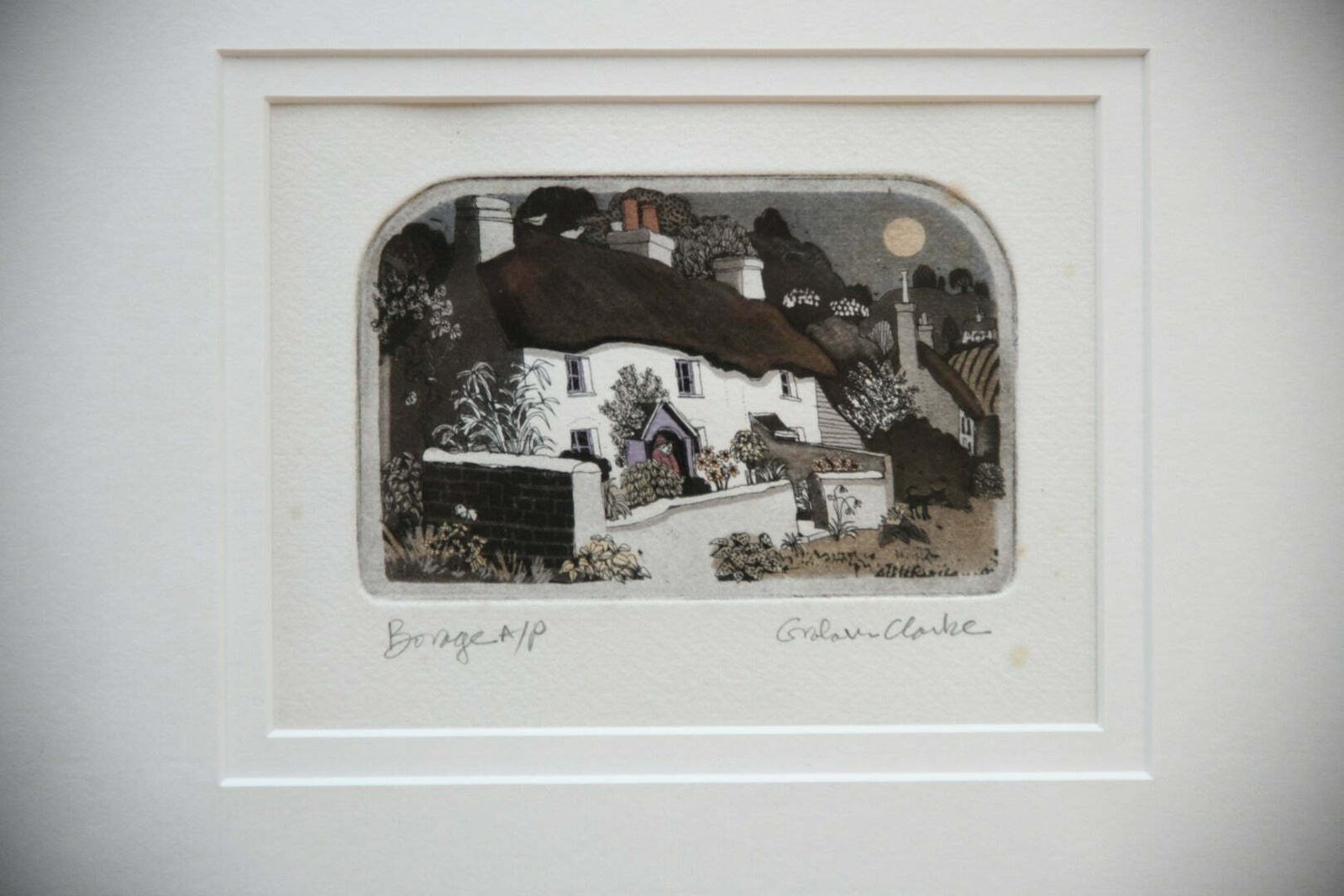 Graham Clarke Etchings Borage & Hawkermoth Artist Proof photo for sale