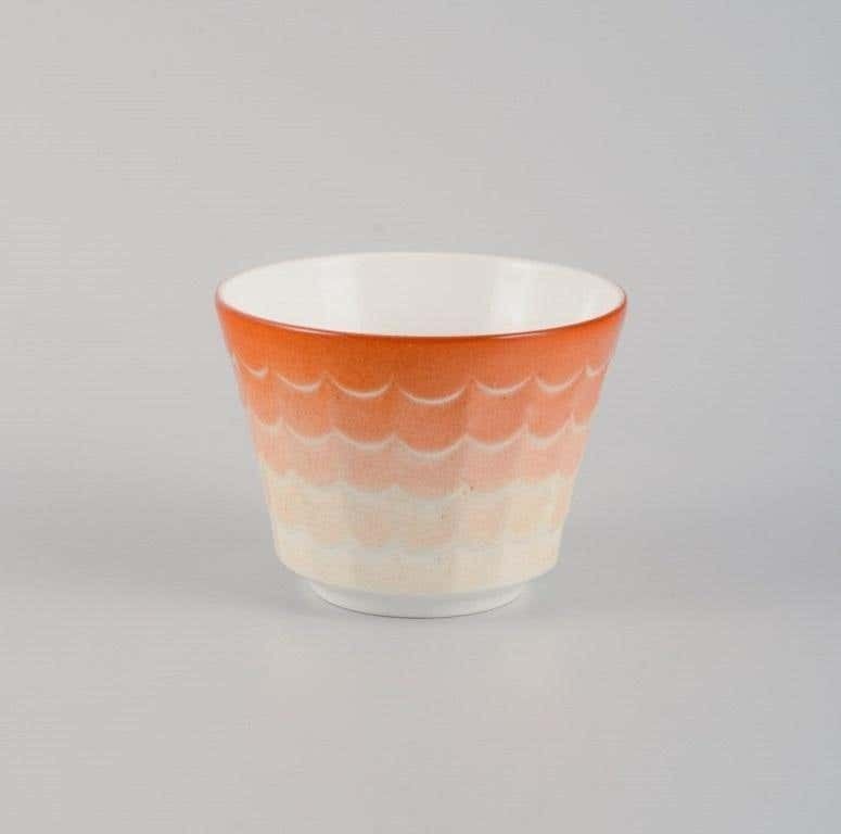 Wilhelm Kåge For Gustavsberg. Four Flower Pot Covers In Porcelain photo for sale