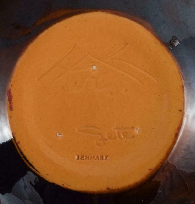 Gete Petersen For Kähler, Ceramic Bowl, Approx. 1960's photo vinterior