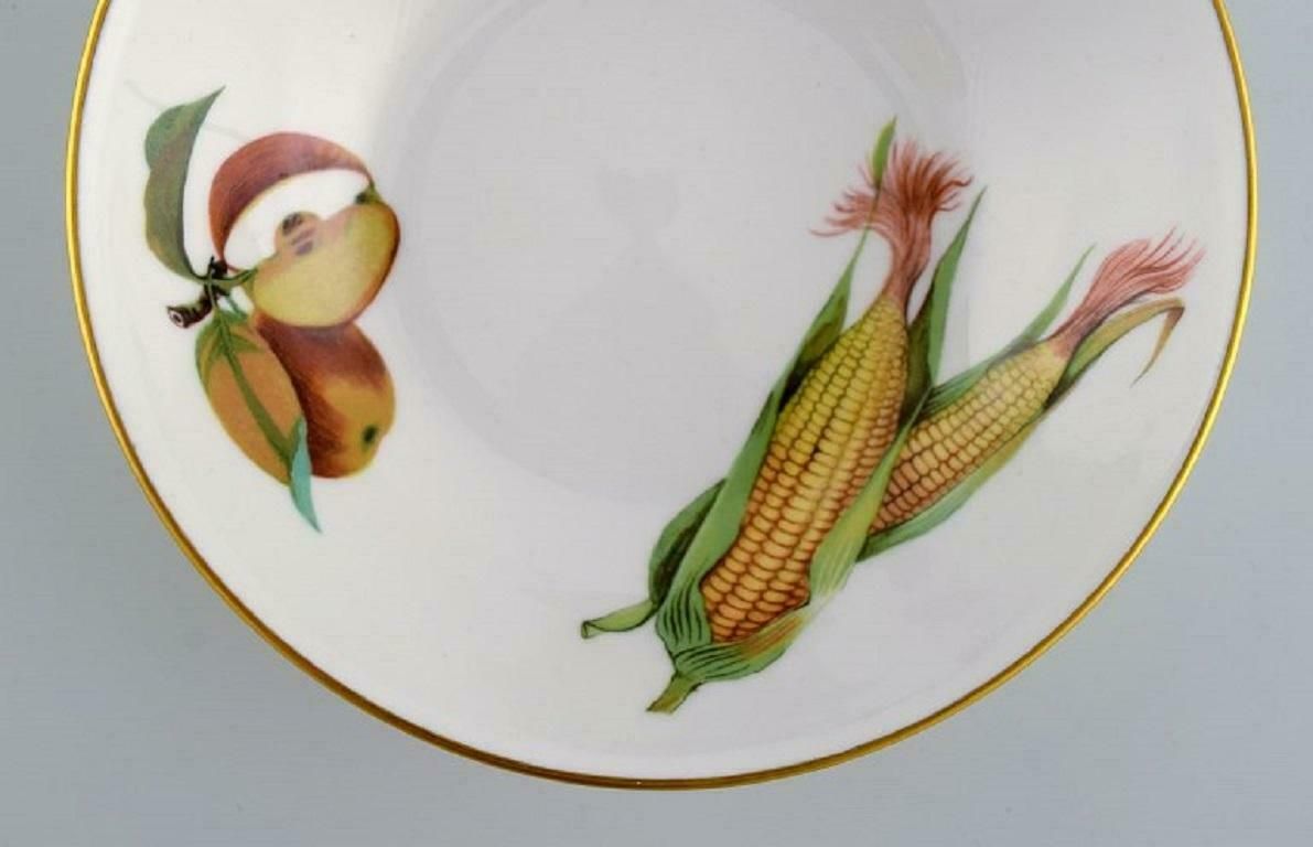 Royal Worcester England Eight Evesham Porcelain Bowls Decorated With Fruits photo for sale