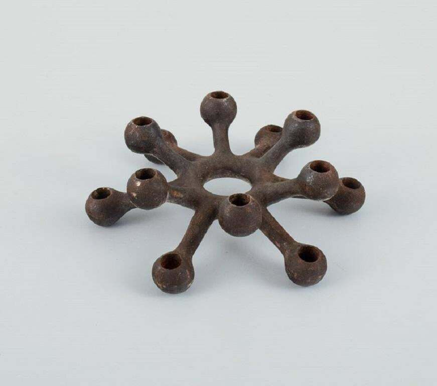 Jens H. Quistgaard, Collection Of Eleven Candlesticks In Cast Iron photo Home Decor