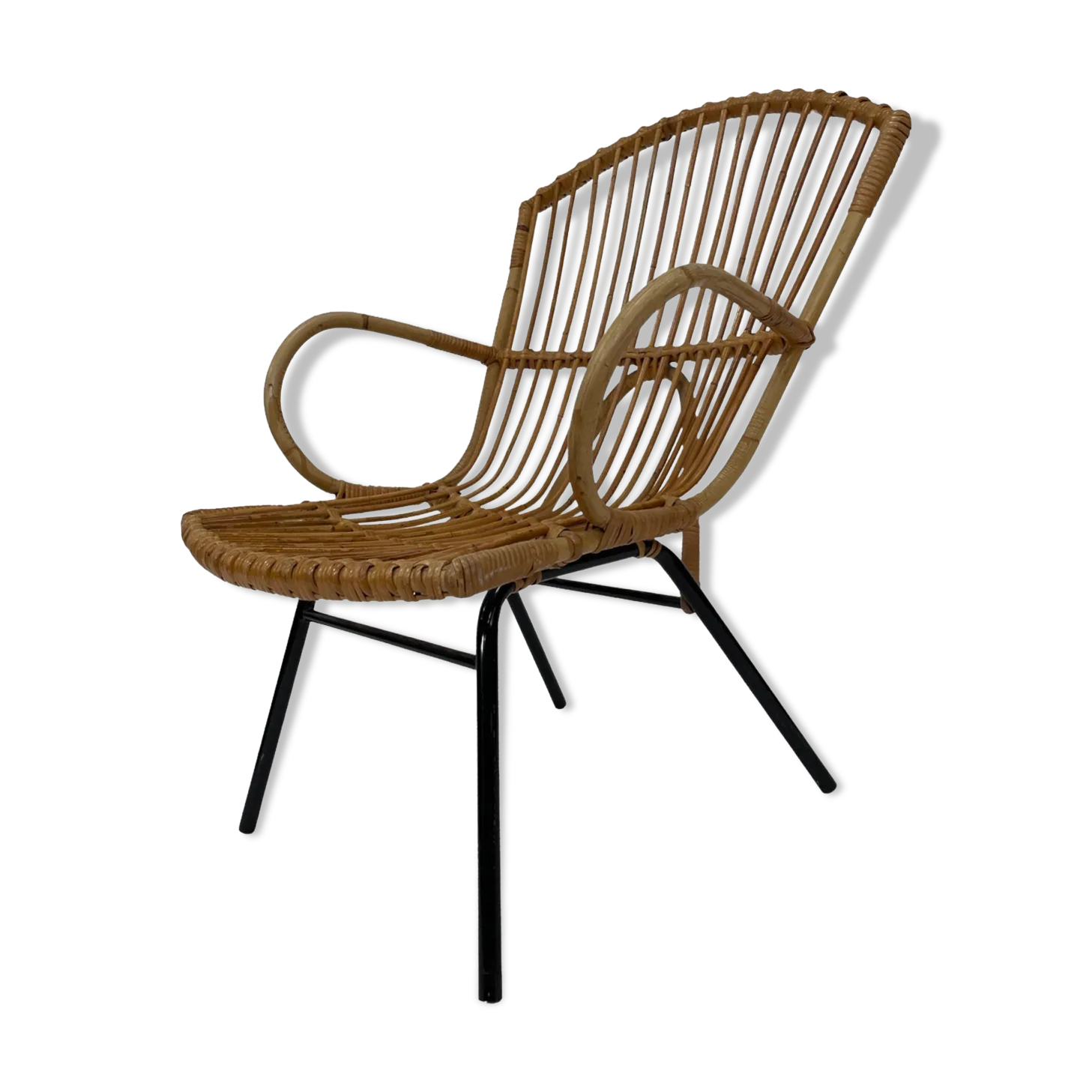 Rattan Armchair By Dirk Van Sliedregt Rohe Noordwolde 1960 In The Netherlands photo 217.36